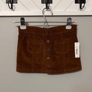 Peyton and Parker Brown Button-Down Mini Skirt